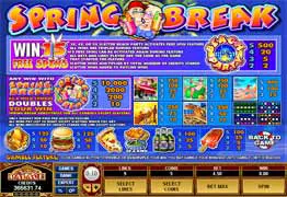 Play Spring Break Video Slot with Nickels!